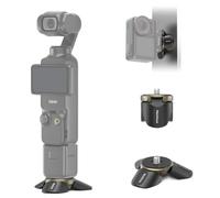 MINIFOCUS Mini trépied magnétique pour DJI Osmo Pocket 4P/4/3 | Mini support magnétique en aluminium à déploiement automatique avec vis de 0,6 cm pour Pocket 4/3, Insta360 X5/X4/Luna Ultra