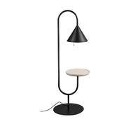 MINIFORMS lampadaire OZZ avec étagère (H 130 cm - Ml laquoir et fr naturel)