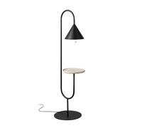 MINIFORMS lampadaire OZZ avec étagère (H 151 cm - Ml laquoir et fr naturel)