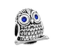 MiniJewelry Breloque chouette pour bracelets, colliers, pendentifs pour femmes et filles - Pendentif hibou mignon - Oiseau