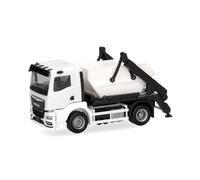 MiniKit: MAN TGS NN chargeuse à benne AK12, blanc - Herpa 013987 - HO 1/87