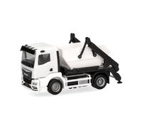 MiniKit: MAN TGS NN chargeuse à benne AK12, blanc - Herpa 013987 - HO 1/87