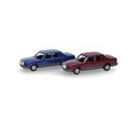 MiniKit Mercedes-Benz Classe S (W126), lot de 2, bleu saphir et rouge vin - HERP