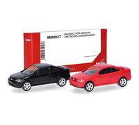 MiniKit Opel coup, noir et rouge, 2000 - HERPA 014106 - HO 1/87