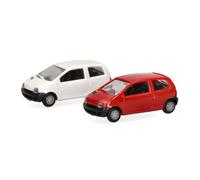 MiniKit Renaut Twingo, 1992, lot de 2, Rouge vif/ jaune vanille - HERPA 012218-0