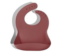 MinikOiOi Basics Bib 101020064 2-teiliges Lätzchen Kirsche und Grau