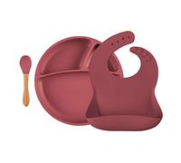 Minikoioi - Coffret repas comme un grand Assiette Cuillère Bavoir