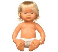 Miniland 15 Anatomically Correct Baby Doll, Caucasian Girl