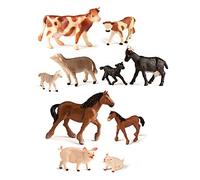 Miniland 27430 Animaux de la Ferme avec bébés 10 Figurines, Multicolore