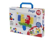 Miniland - 8231806 - Mosaïque Pegs Avec Tableau + 6 Feuilles + 100 Clous