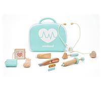 Miniland - 94063 - Set de Medico de Madera Dolls medecin en Bois pour Enfants, , Multicolore, Small