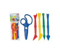 Miniland Accessoires de pâte à Modeler : 4 Outils de modelage différents et Une Paire de Ciseaux