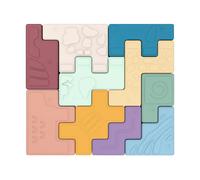 Miniland – Puzzle en blocs souples Soft Animal Blocks – Texture et son, dès 18 mois