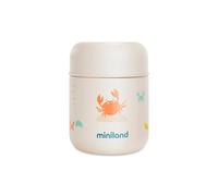 Miniland Thermos bébé Crabsy 280 ml – inoxydable, garde 24h+, double paroi, hermétique – Blanc