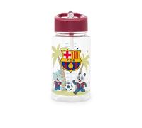 Miniland - Bouteille pour enfants FC Barcelona - Bouteille pour enfants avec paille pour les 3 à 7 ans - 450 ml - Tritan durable, sans BPA - Design officiel avec des footballeurs animaux