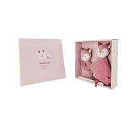 Miniland - Coffret cadeau pour bébé : Hochet + Doudou, stimulation sensorielle dès la naissance, coffret pour bébé (cerf)