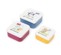 Miniland - Coffret snack FC Barcelona - Lot de 3 boîtes à lunch pour enfants, 230 ml, 350 ml et 540 ml - Sans BPA - Facile à fermer - Design officiel