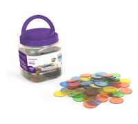Miniland Contenant de 200 disques translucides Multicolores pour des activités de tri et de comptage. pour Les Enfants de 3 à 6 Ans