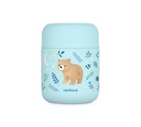Miniland - Contenant Isotherme Bébé pour Aliments 280 ml en Acier Inoxydable, Fermeture Hermétique, Isolation Double Paroi, Conservation Chaud et Froid plus de 24 h | Bear
