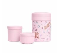 Miniland - Contenant Isotherme Bébé pour Repas 745 ml avec 2 Contenants Hermétiques, Acier Inoxydable, Conservation de la Température, Compatible Chauffage, Sans BPA | Thermetic Squirrel
