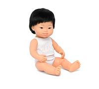 Miniland Dolls 31265 Poupée bébé Asiatique avec Syndrome Down en Vinyle Souple de 38 cm Présenté avec sous-vêtements dans Une boîte Cadeau