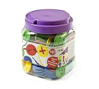 Miniland Boutons à enfiler 154221 – 140 pièces Multicolore Enfants