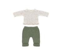 Miniland Knitted Outfit Sweater&trousers Clothing Set 32 Cm Beige Enfants