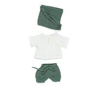 Miniland Ensemble pour poupées de 32 cm, Vert et Blanc, Accessoires pour poupées | Set Forest Garçon