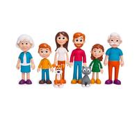 Miniland Famille à Peau Claire, Set de 8 Figurines éducatives pour Travailler la diversité, Les rôles familiaux et Les compétences sociales