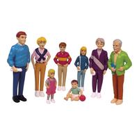 Miniland Figurines Famille européenne Lot de 8 Multicolore Enfants