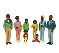Miniland Lot de 8 figurines Miniland27396 Famille africaine à partir de 3 ans