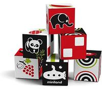 Miniland Set de 6 cubes jouets multicolores pour enfants