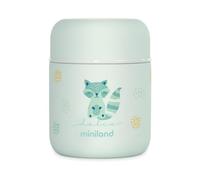 Miniland Food Thermy Mini Mint. Thermos papillero de 280 ml, avec double couche d’acier qui maintient la température des aliments pendant des heures.