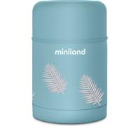 Miniland FOOD THERMY PALMS.600ml Récipient isolant pour purées de bébé et aliments solides, en acier de haute qualité, bleu, 89445