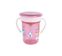 Miniland - Gobelet d’Apprentissage Antifuite 360º pour Bébé, avec Poignées et Couvercle, Compatible Lave-Vaisselle, Sans BPA, 270ml (Fantasy)
