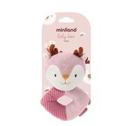 Miniland - Hochet pour bébé : doux, léger et stimulant, idéal pour les premières découvertes sensorielles dès la naissance (cerf)