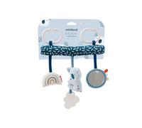 Miniland - Jouet suspendu pour lit bébé ou poussette - Centre sensoriel avec anneau de dentition, miroir et son - Stimulation précoce (Baby Koala)