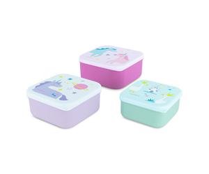 Miniland - Lot de 3 boîtes à goûter Fantasy licornes