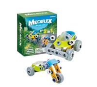 Miniland Mecaflex Moto - Jeu de Construction avec 51 Pièces et 2 Outils, Moto à Assembler, Jouet Éducatif STEM, 4-9 Ans