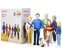 Miniland Miniland27395 Lot de 8 Figurines de Famille européenne
