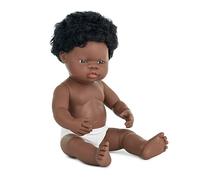 Miniland Miniland31053 Poupée Bébé Garçon Africain sans sous-vêtements Multicolore OSFA