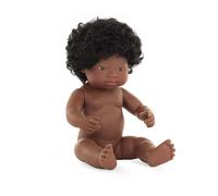 Miniland Miniland31054 Poupée Bébé Fille Africaine sans sous-vêtements Multicolore 31054