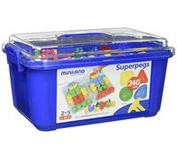 Miniland Miniland95072 Superpegs Boîte de 240 pièces Multicolore