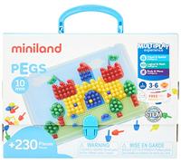 Miniland Mosaïque Pegs avec Tableau + 6 Feuilles + 230 Clous