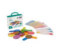 Miniland - Palette de Couleurs translucides à superposer. Idéales pour Les Tables Lumineuses. 12 palettes Assorties.