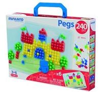 Miniland Mosaïque Pegs - tableau avec 6 feuilles et 230 clous