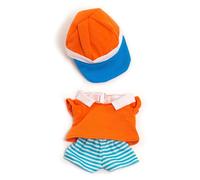 Miniland Ensemble Calor Polo 21 cm Robe pour poupées de 21 cm, Unie, Couleur Orange, (31681)