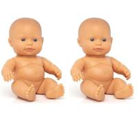 Miniland poupée 21 cm Fille caucasienne polybag (Lot de 2)
