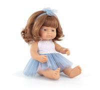 Miniland - Poupée 38 cm rousse - tutu bleu