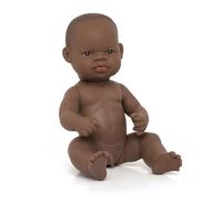 Miniland Poupée bébé garçon africain – 32 cm – Multicolore – Anatomiquement correcte